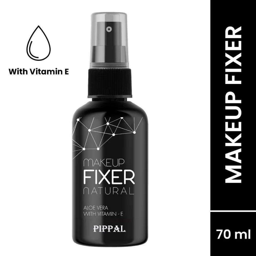 Pippal Beauty Makeup Fixer Natural Dewy Finish with Vitamin E And Aloe Vera Long-Lasting Hydrating & Refreshing Setting Spray 80ml (Pack of 1) with Sky High Mascara And 2 in 1 Eyeliner